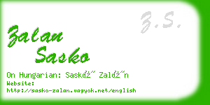 zalan sasko business card
